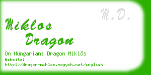 miklos dragon business card